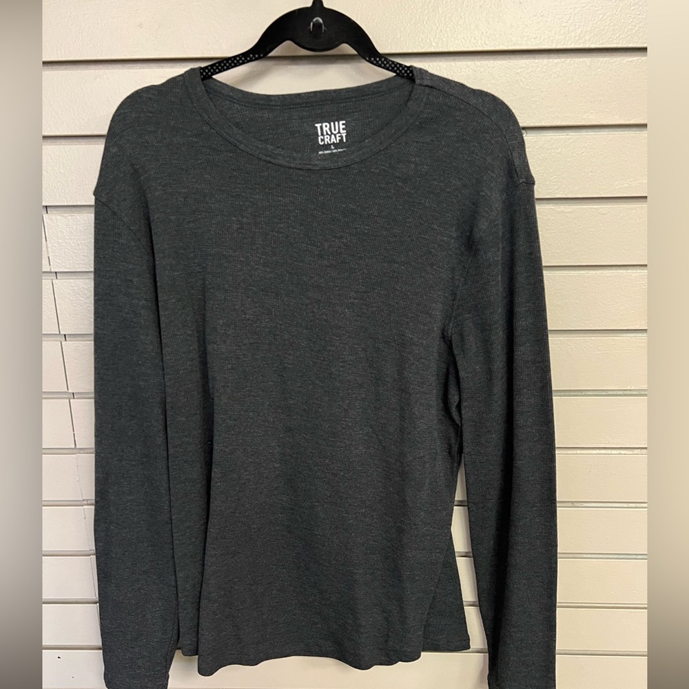 True Craft Men’s Grey Long Sleeve Shirt. Size Large. New!